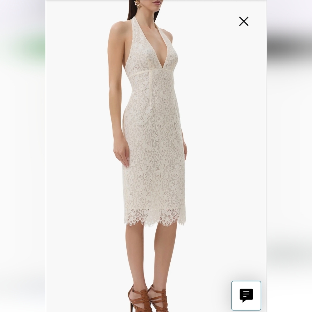 AFRM Ivory Lace Backless Dress - Picture 4 of 8
